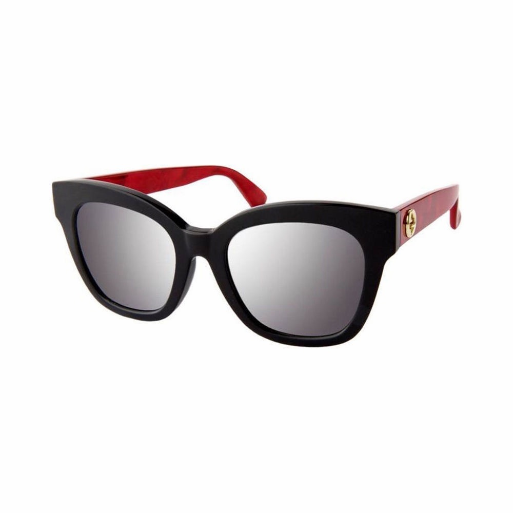 Gucci Black and Red Women's Sunglasses